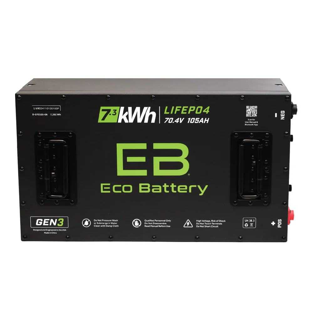 70v 105ah Eco Battery Bundle for EZGO RXV with Factory Metal Tray - Image 2