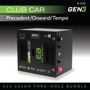 51V 105AH Thru-Hole Battery Bundle / Club Car Precedent/Onward/Tempo