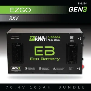 70v 105ah Eco Battery Bundle for EZGO RXV with Factory Metal Tray