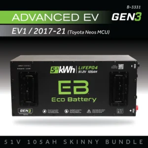51V 105AH Skinny Eco Battery Bundle for Advanced EV EV1 / 2017-21