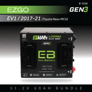 51V 60AH Eco Battery Bundle for Advanced EV EV1 / 2017-21 (Toyota Neos MCU)