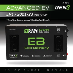 51V 160AH Eco Battery Bundle for Advanced EV EV1 / 2021-23 (ADEV MCU)