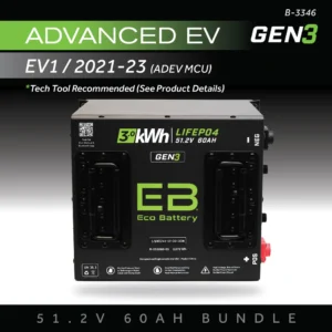 51V 60AH Eco Battery Bundle for Advanced EV EV1 / 2021-23 (ADEV MCU)