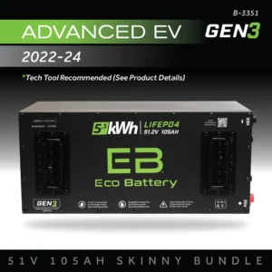 51V 105AH Skinny Eco Battery Bundle for Advanced EV Advent / 2022-24