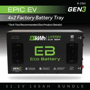 51V 160AH Eco Battery Bundle for Epic EV (4 x 2 Factory Battery Tray Bundle)