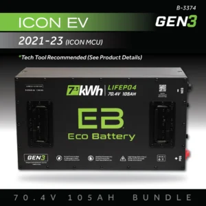 70V 105AH Eco Battery Bundle for ICON EV / 2021-23 (ICON MCU)