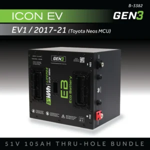51V 105AH Thru-Hole Battery Bundle / ICON EV / 2017-21 (Toyota Neos MCU)