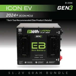 51V 60AH Eco Battery Bundle for ICON EV / 2024+ (ICON MCU)