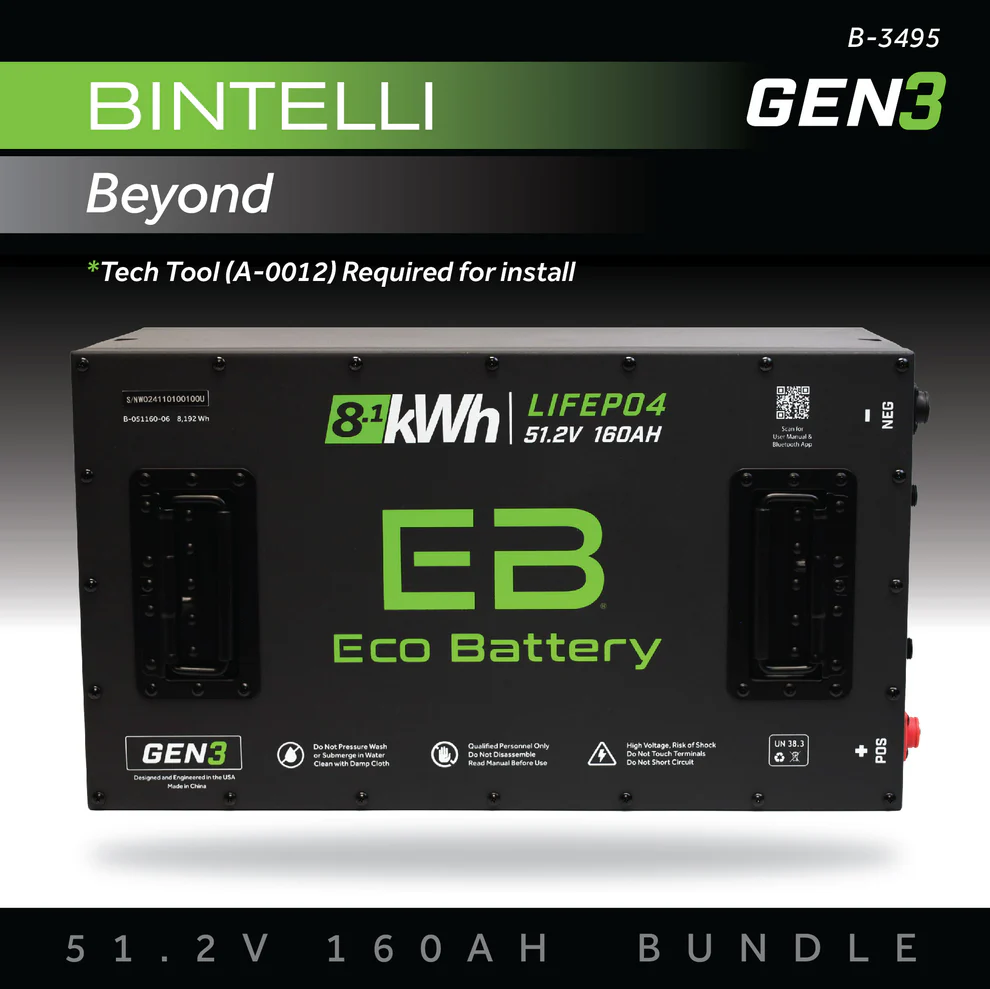 51V 160AH Eco Battery Bundle for Bintelli Beyond