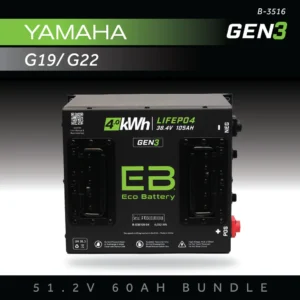 51V 60AH Eco Battery Bundle for Yamaha G19 or G22