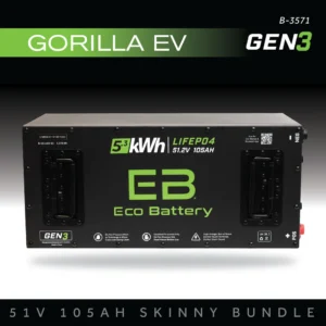 51V 105Ah Skinny Eco Battery Bundle for Gorilla golf carts