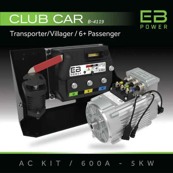 EB Power AC Kit / 600A + 5kW / Club Car Transporter/Villager / 6 ...