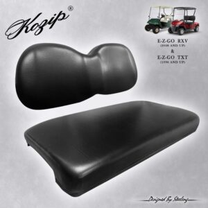 FACTORY KOZIP FRONT SEAT CUSHION FOR EZGO TXT-BLACK