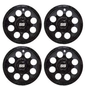 WHEEL COVERS-10″ SS BLACK (SET OF 4)
