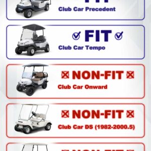 MOAB DOT Approved Windshield Clear Foldable for Club Car Precedent/Tempo