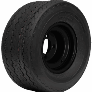 ASSEMBLED WHEEL/TIRES-18"x8.5"x8" BLACK STEEL WHEEL-SAWTOOTH