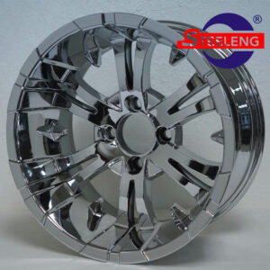 Vampire - 14" Chrome golf cart wheel