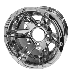 Bulldog - 10" Chrome golf cart wheel