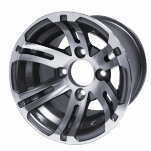 Bulldog - 10" Machined/Gunmetal golf cart wheel