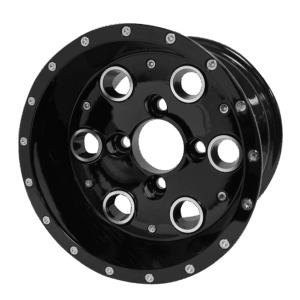 Pioneer - 10" Glossy Black golf cart wheel