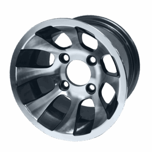 Revolver- 10" Machined/Gunmetal golf cart wheel