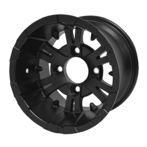 Vampire - 10" Matte Black golf cart wheel
