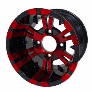 Vampire - 10" Red and Black golf cart wheel
