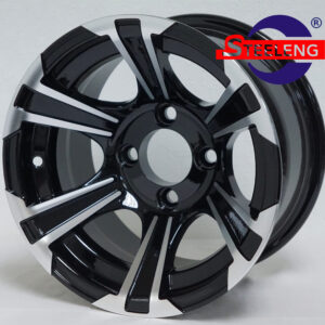 Blade -12" Machined/Black golf cart wheel