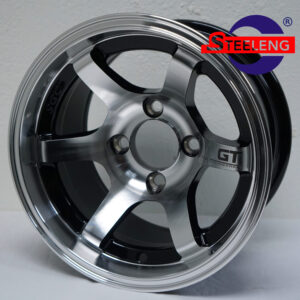 GT - 12" Machined/Black golf cart wheel