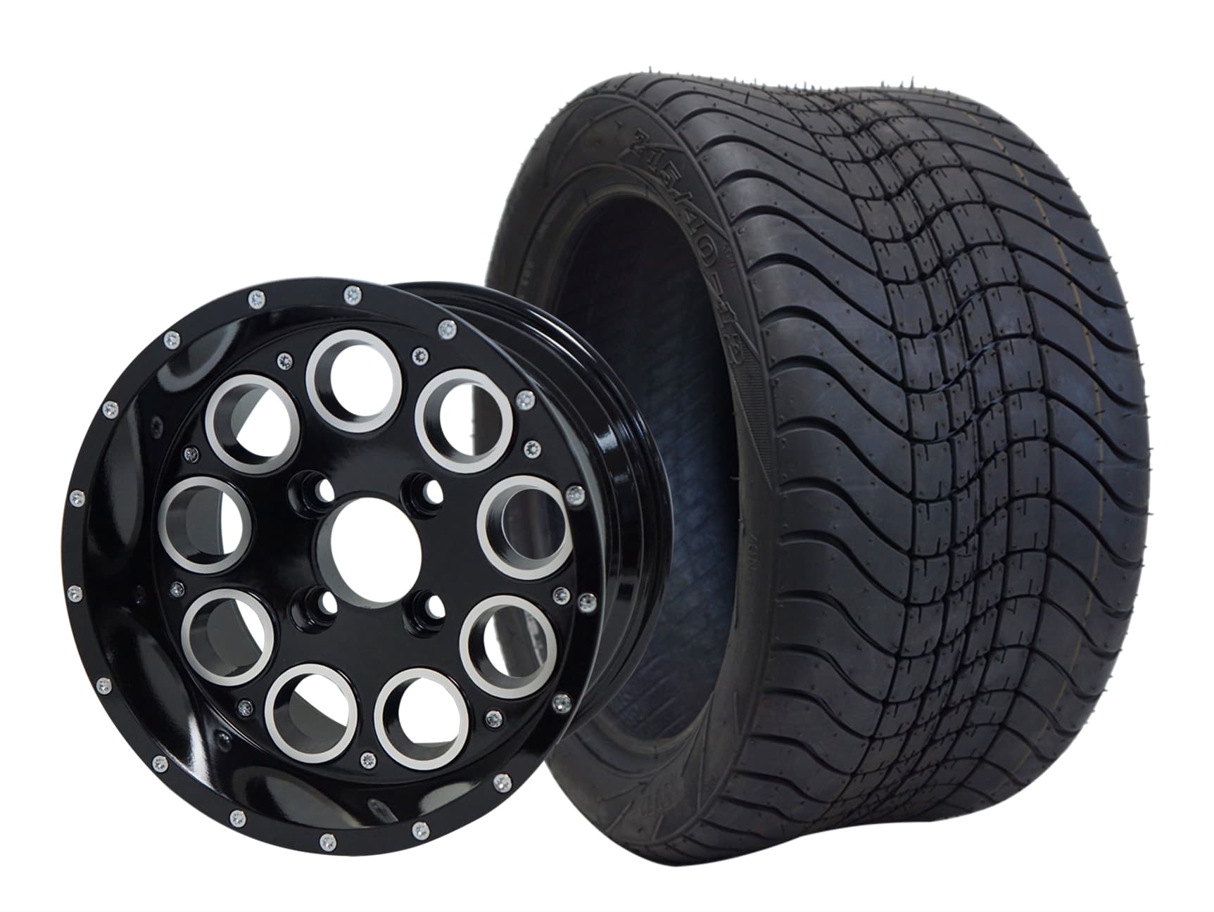 Pioneer - 12" Glossy Black golf cart wheel - Image 10