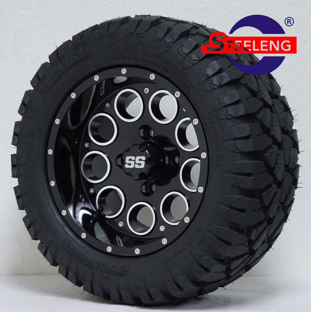 Pioneer - 12" Glossy Black golf cart wheel - Image 6