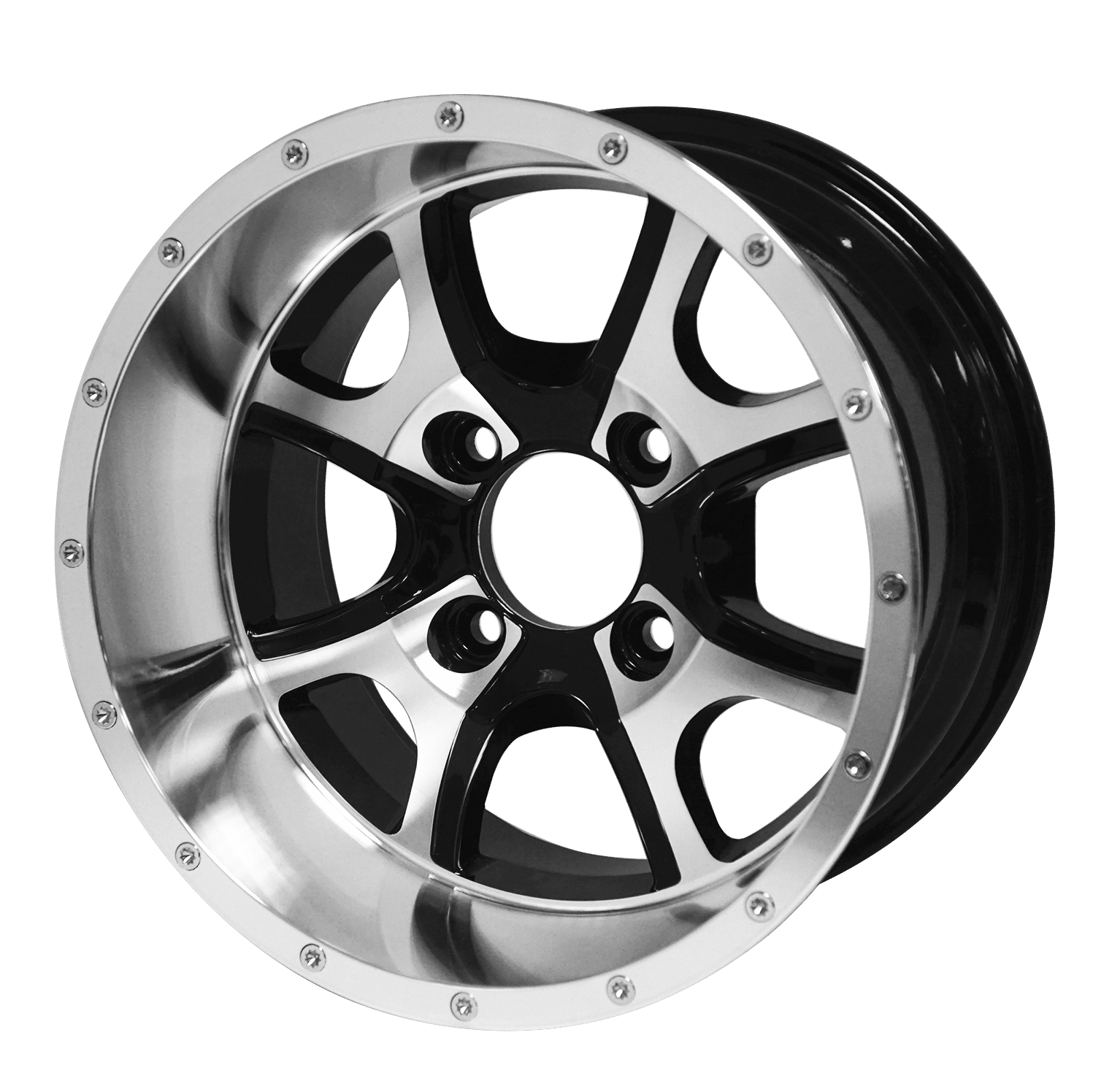 Predator - 12" Machined/Black golf cart wheel - Image 10
