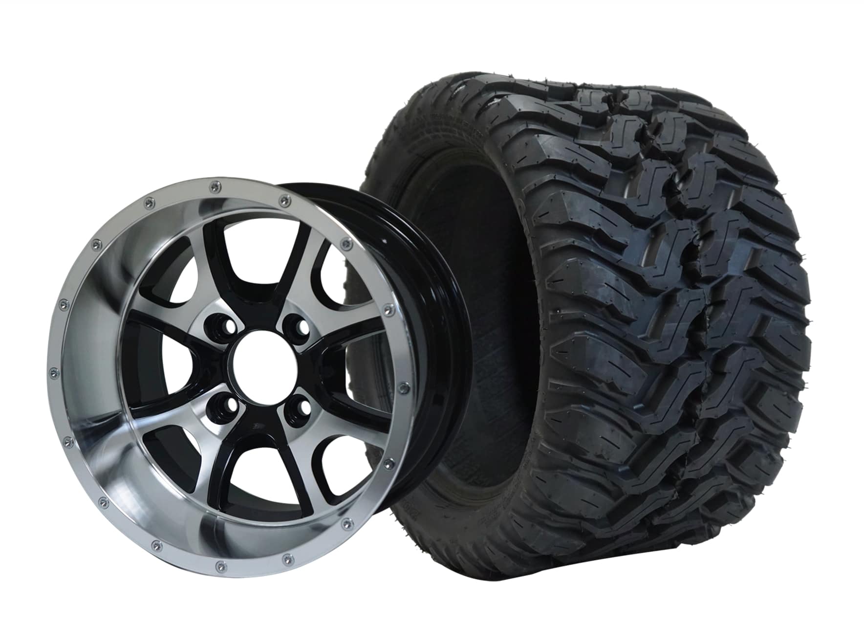 Predator - 12" Machined/Black golf cart wheel - Image 11