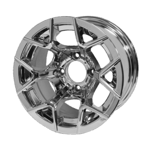 Rally - 12" Chrome golf cart wheel