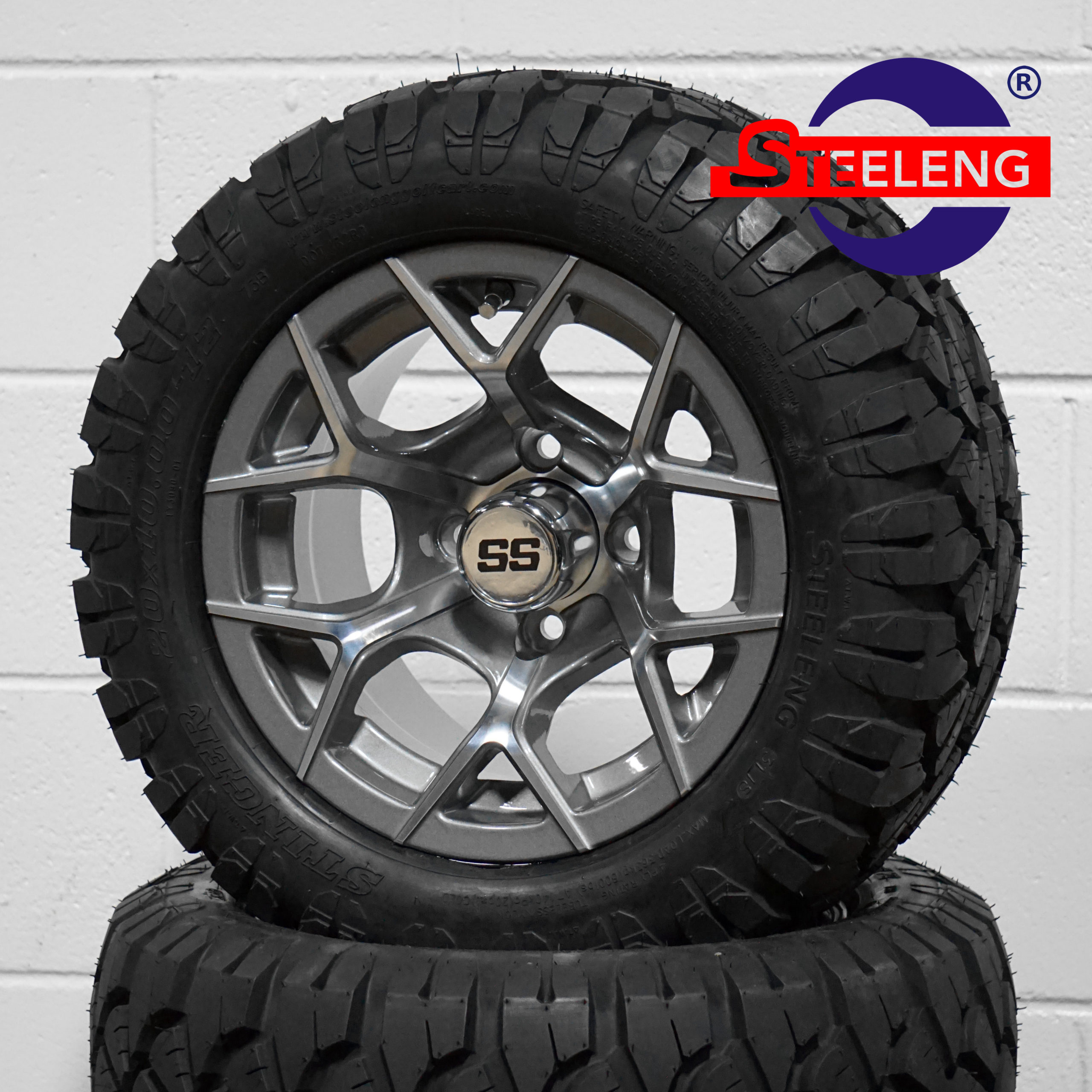 Rally - 12" Machined/Gunmetal golf cart wheel - Image 6