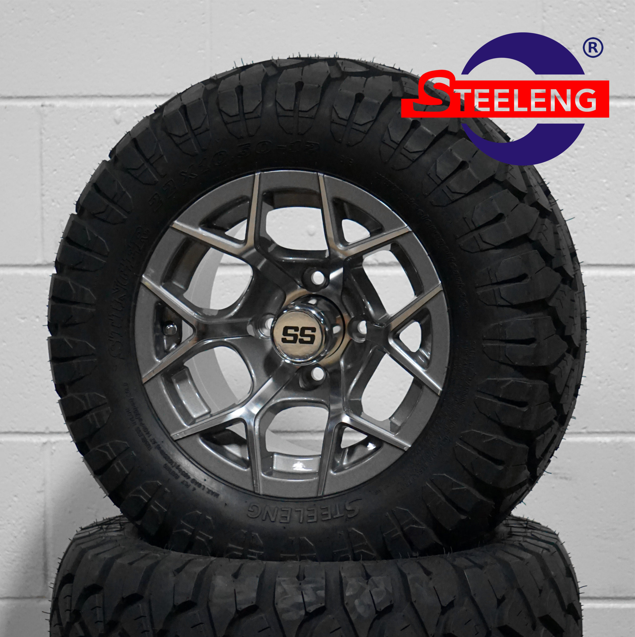 Rally - 12" Machined/Gunmetal golf cart wheel - Image 5