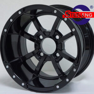 Storm Trooper - 12" Glossy Black golf cart wheel
