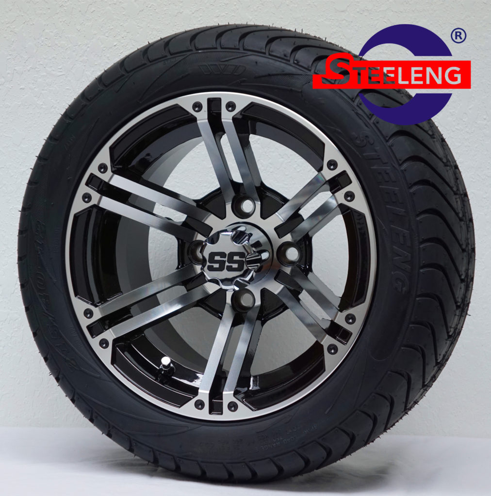 Tempest - 12" Red/Black golf cart wheel - Image 6