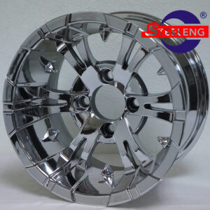 Vampire - 12" Chrome golf cart wheel