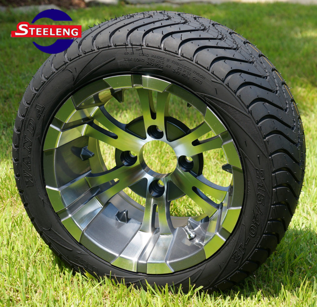 Vampire - 12” Machined/Gunmetal golf cart wheel - Image 2