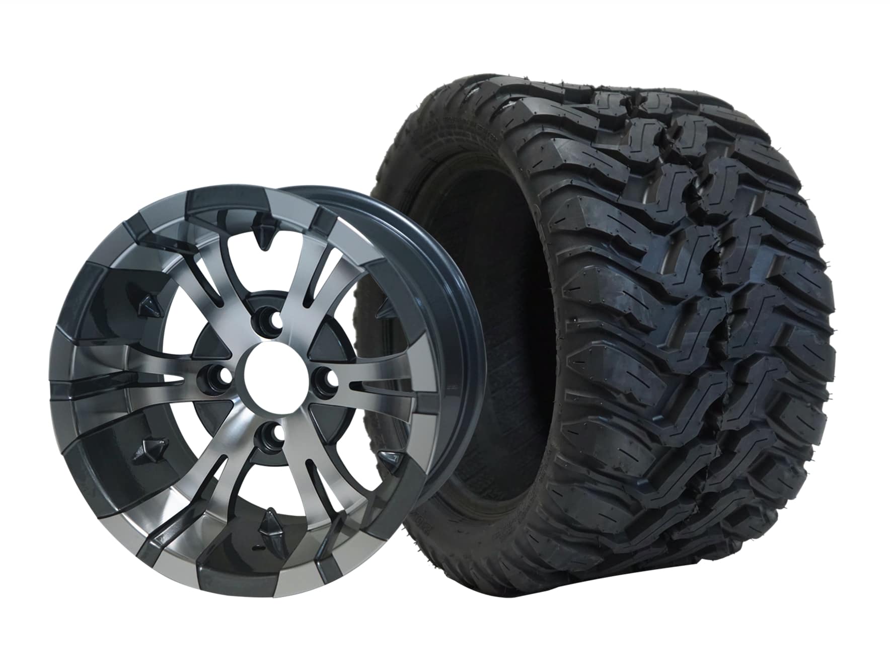 Vampire - 12” Machined/Gunmetal golf cart wheel - Image 10