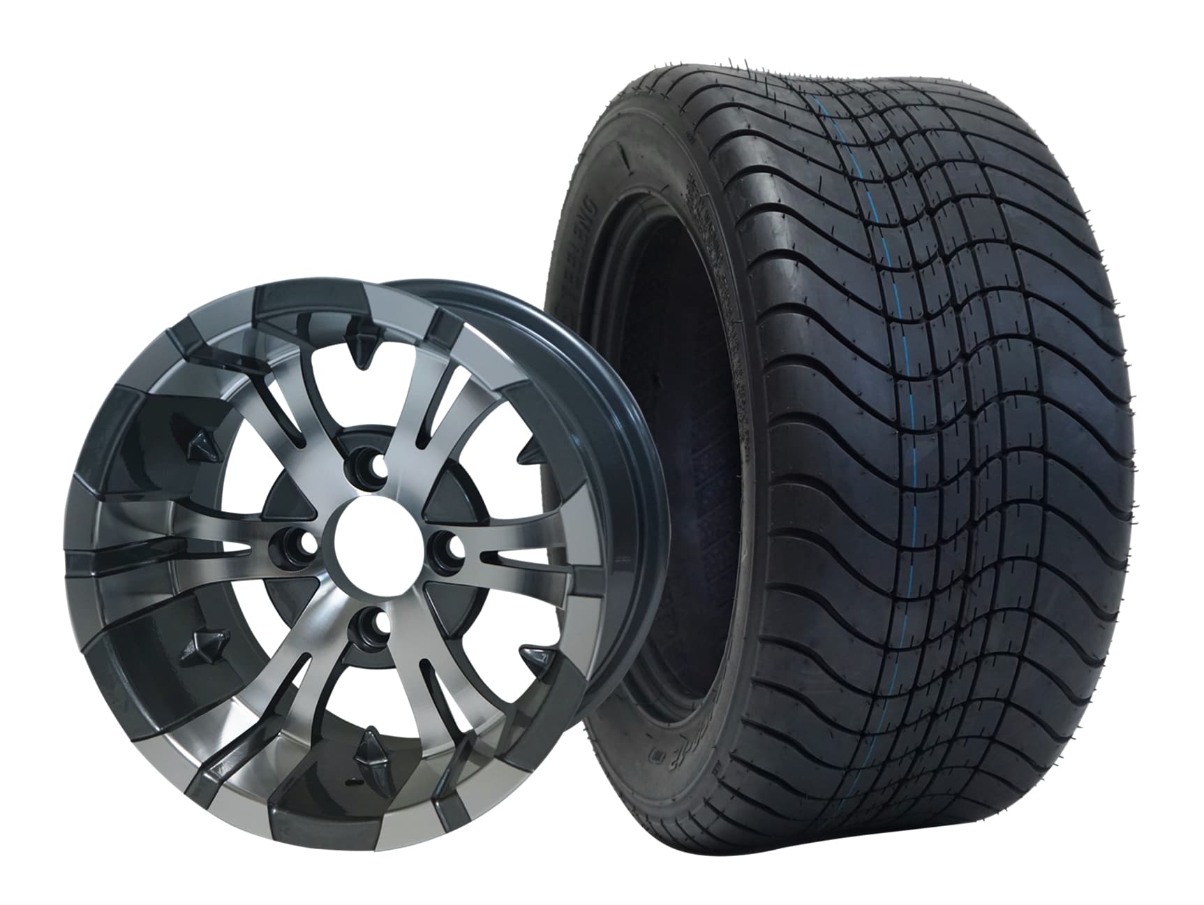 Vampire - 12” Machined/Gunmetal golf cart wheel - Image 4