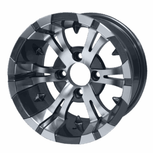 Vampire - 12” Machined/Gunmetal golf cart wheel