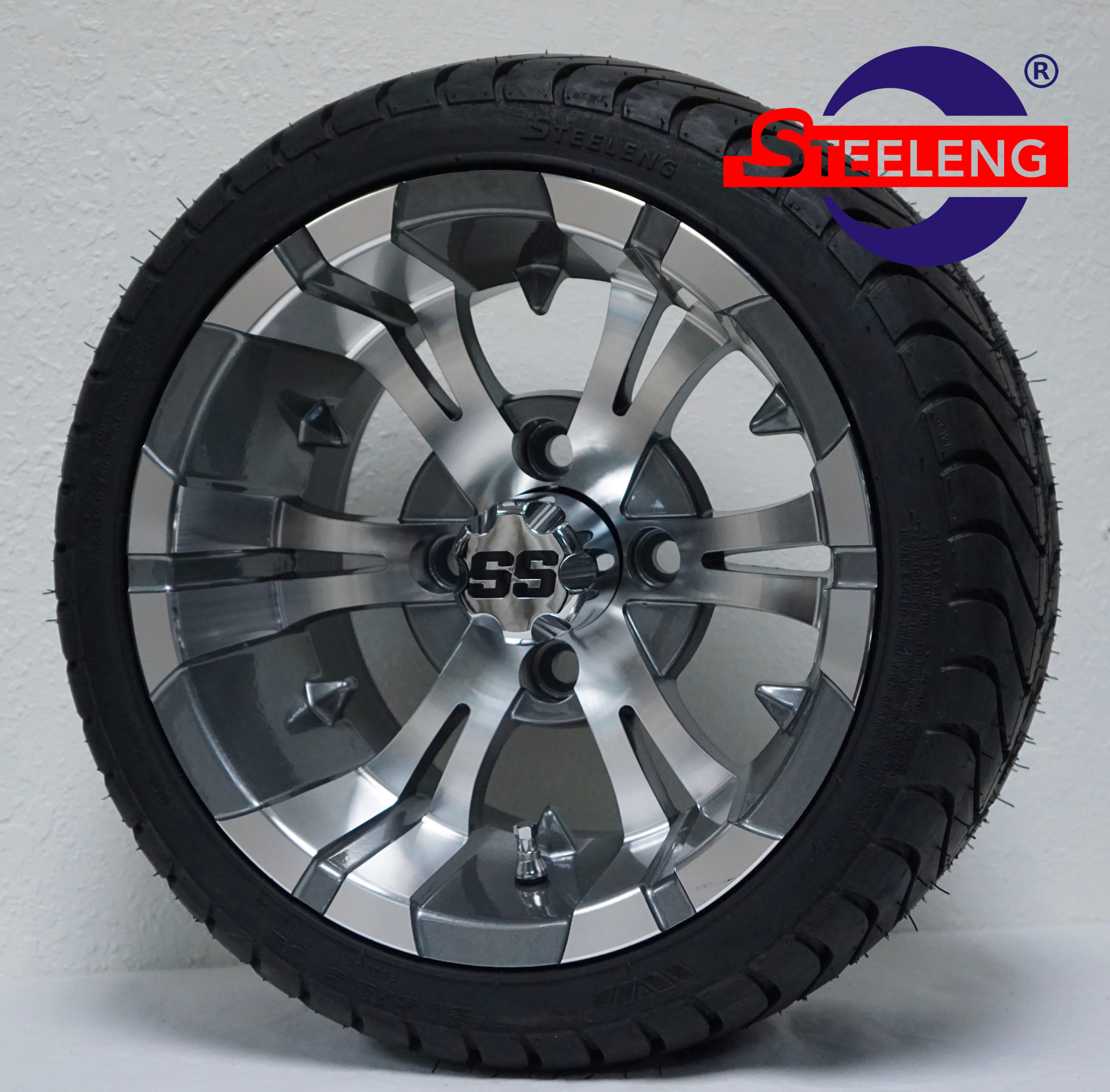 Vampire - 12” Machined/Gunmetal golf cart wheel - Image 3