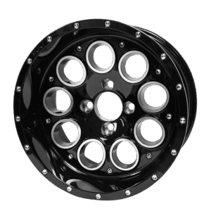 Pioneer - 14" Glossy Black golf cart wheel