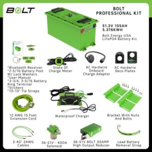 51 Volt 105 Ah THIN Bolt Energy lithium bundle – SelectYour Cart, Choose Your Options
