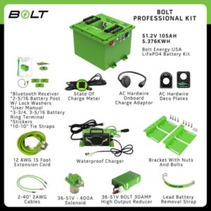 51V 105Ah SQUARE Bolt Energy Bundle – Select You Cart – Choose Your Bundle