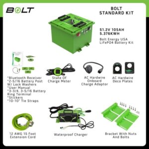 51V 105Ah SQUARE Bolt Energy Bundle – Select You Cart – Choose Your Bundle