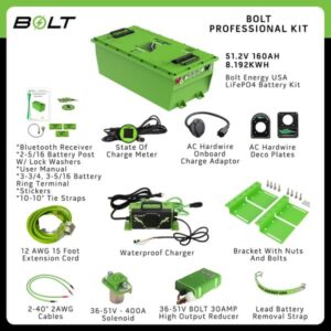 51 Volt 160 Ah Bolt Energy Lithium Bundle -Select Your Cart, Choose Your Options