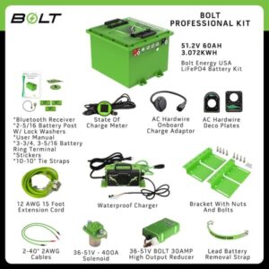 51 Volt 60 Ah Bolt Energy Lithium Bundle – Select Your Cart, Choose Your Bundle
